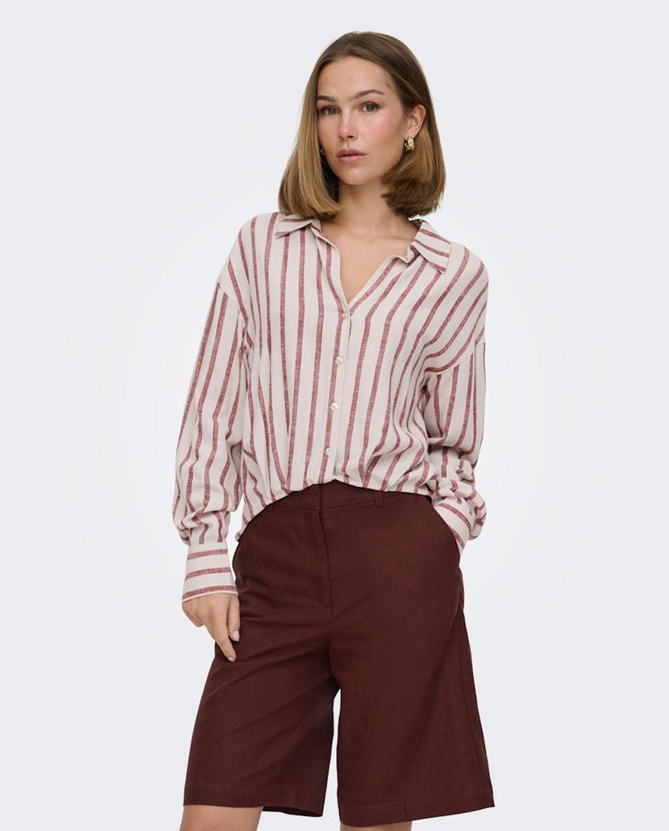 Only - Camisa de mujer de manga larga con cuello camisero.