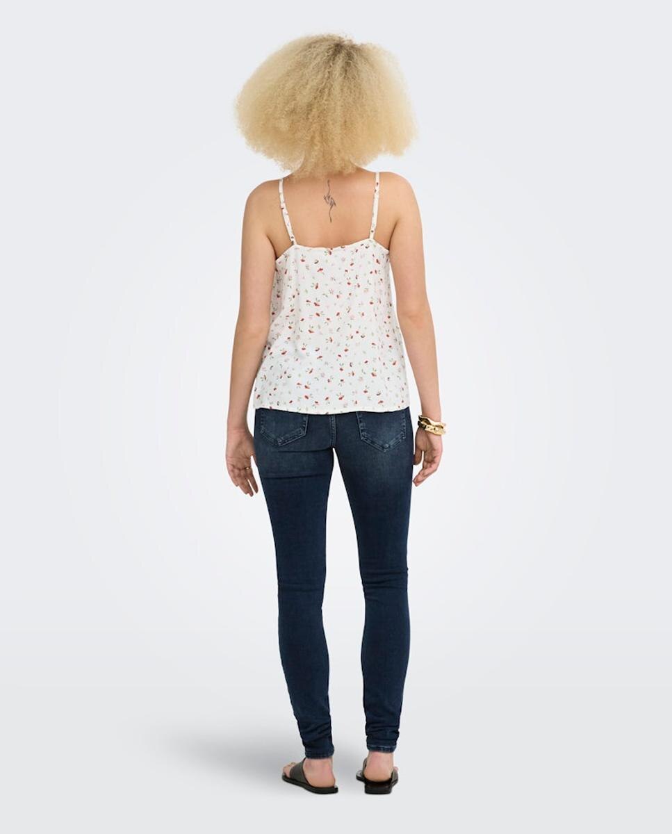 Top de mujer sin mangas con escote en pico - Only - Blanco Blanco-2