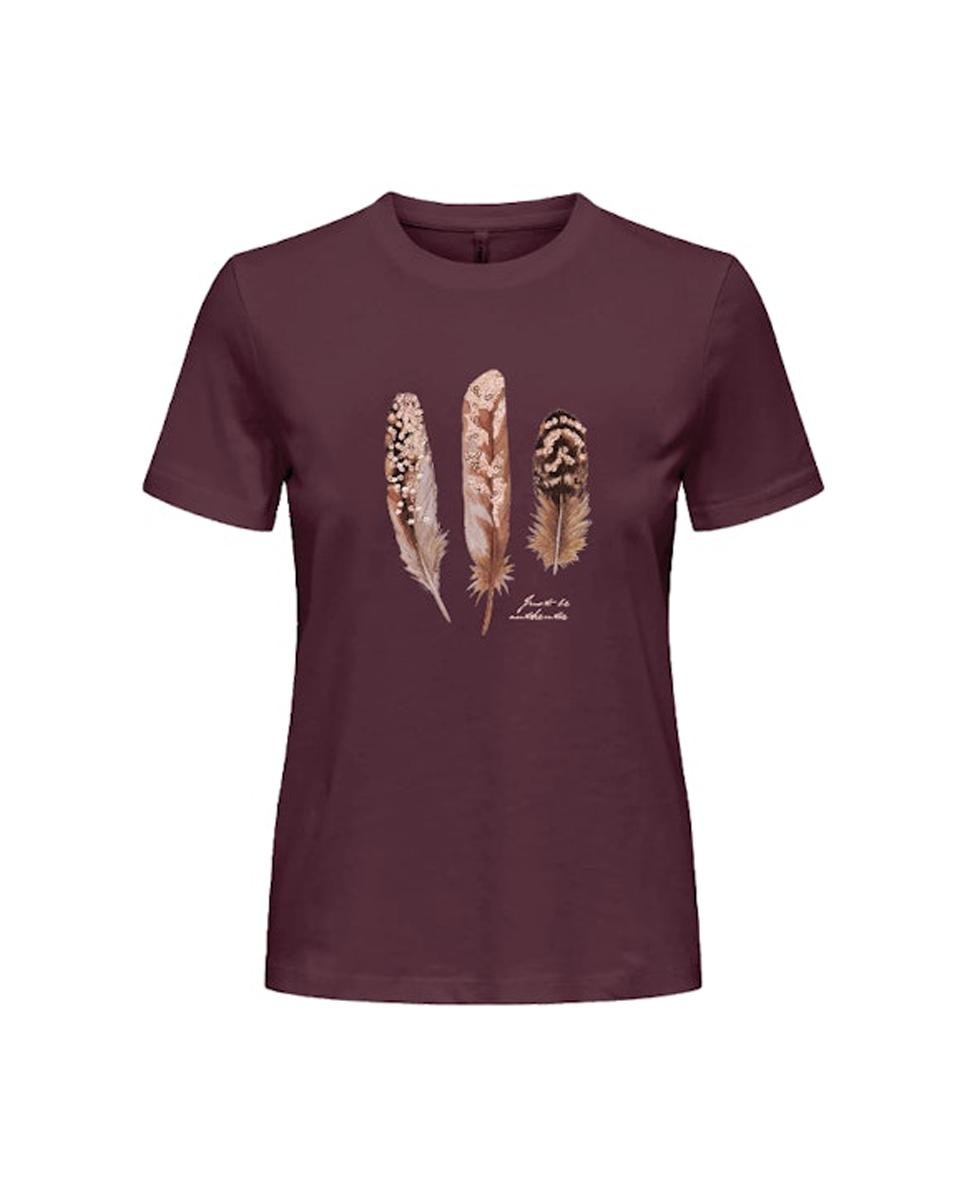Imagem 0 de T-shirt de mulher com manga curta e decote redondo