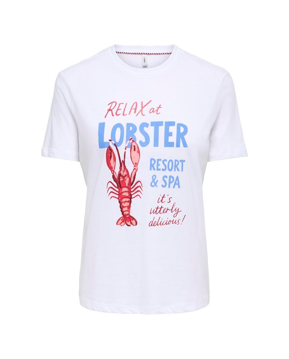 Imagem 0 de T-shirt 100% Algodão com Manga Curta e Decote Redondo