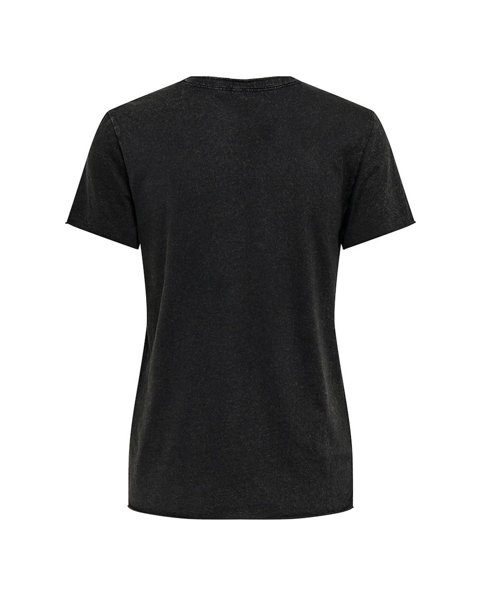 Camiseta de mujer de manga corta con dibujo frontal - Only - Cuero Cuero-5