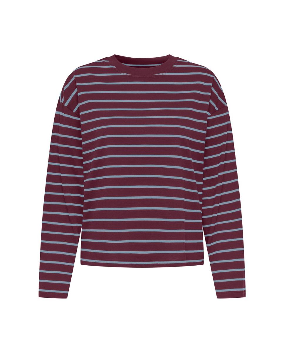 Camiseta 100% algodón de mujer de manga larga - Only - Burdeos Burdeos-1