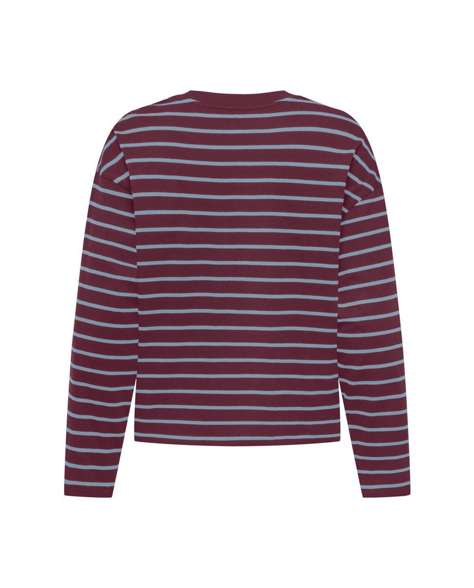 Camiseta 100% algodón de mujer de manga larga - Only - Burdeos Burdeos-2