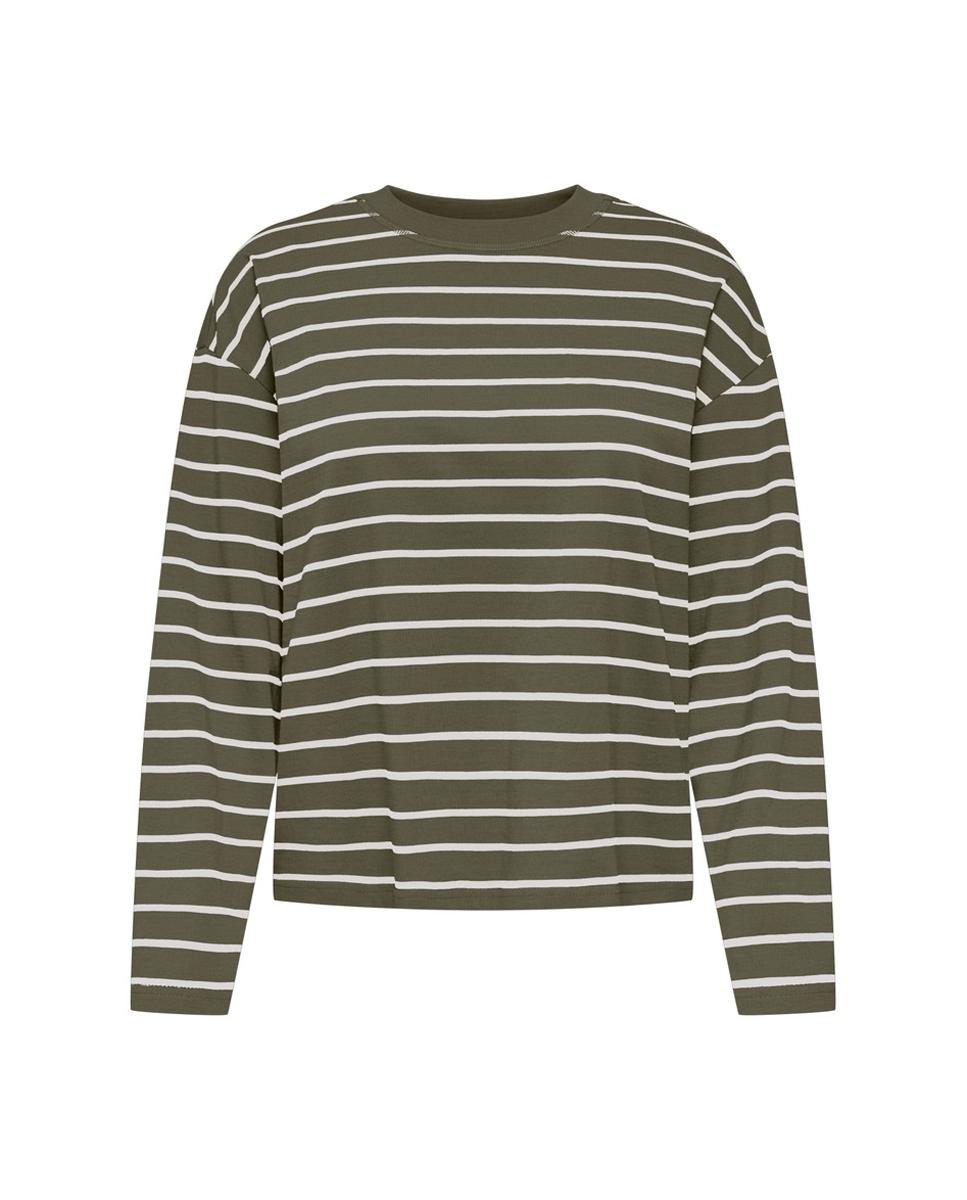 Camiseta 100% algodón de mujer de manga larga - Only - Verde Verde-1