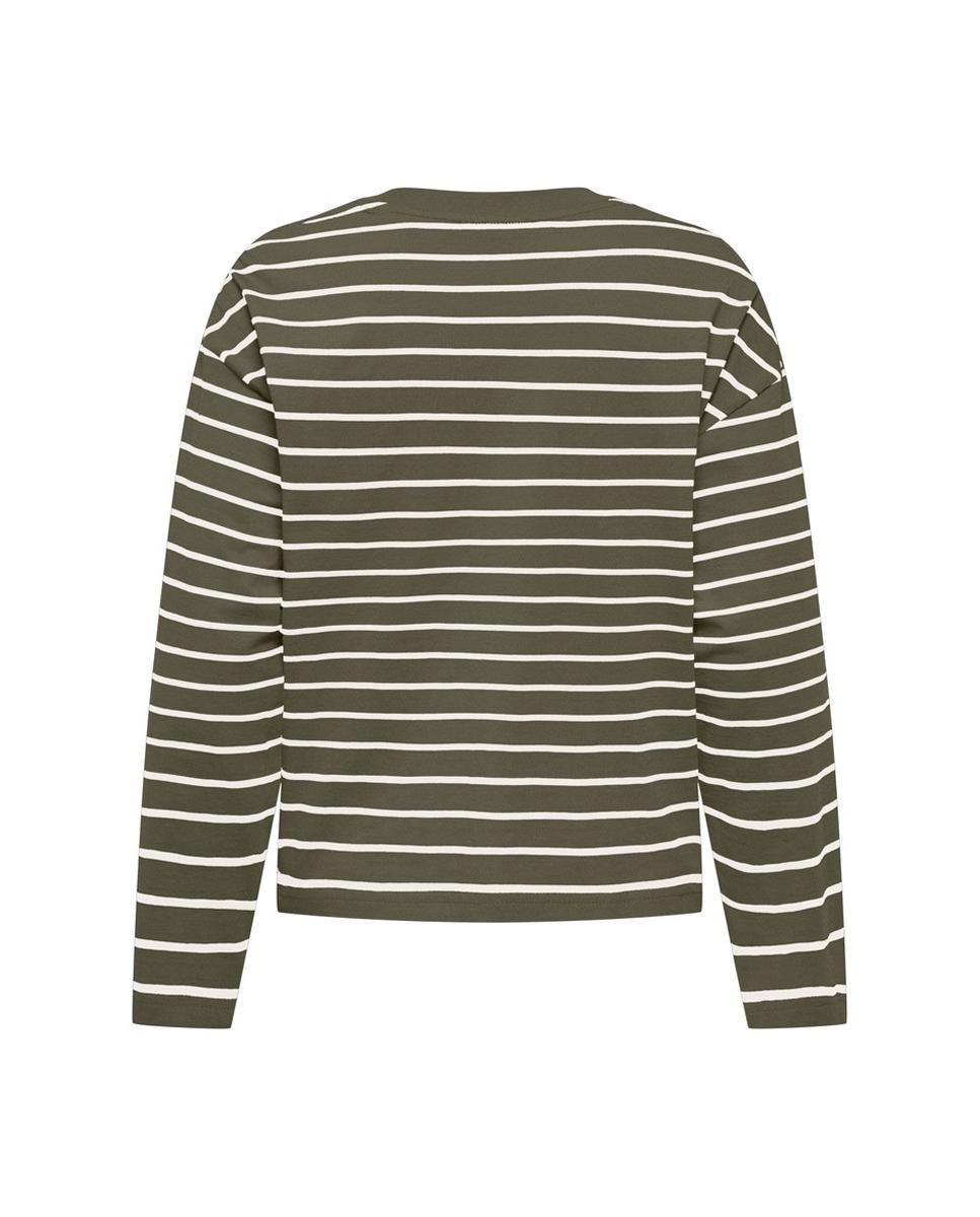 Camiseta 100% algodón de mujer de manga larga - Only - Verde Verde-2