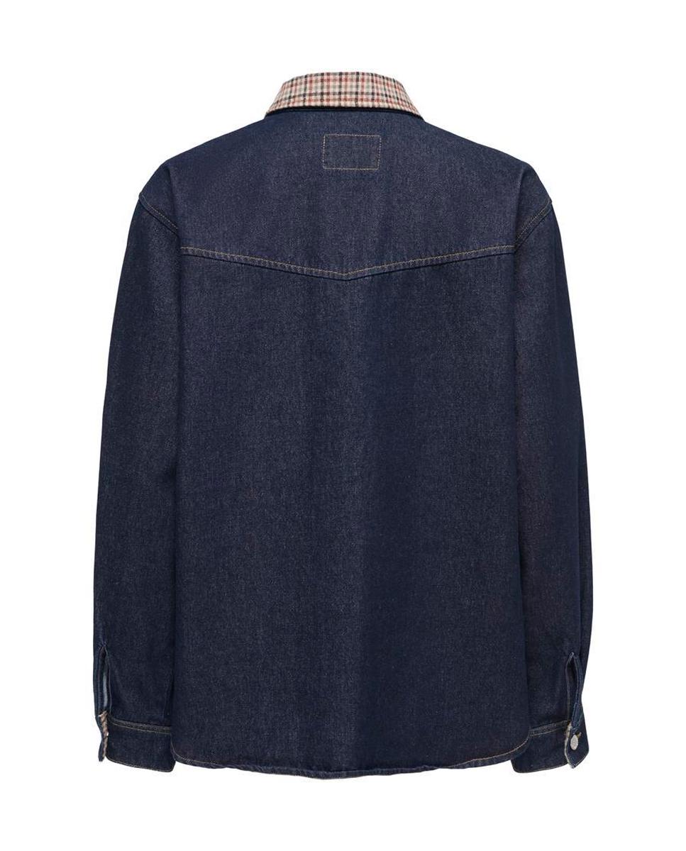 Camisa denim de mujer con cuello camisero - Only - Azul Azul-7
