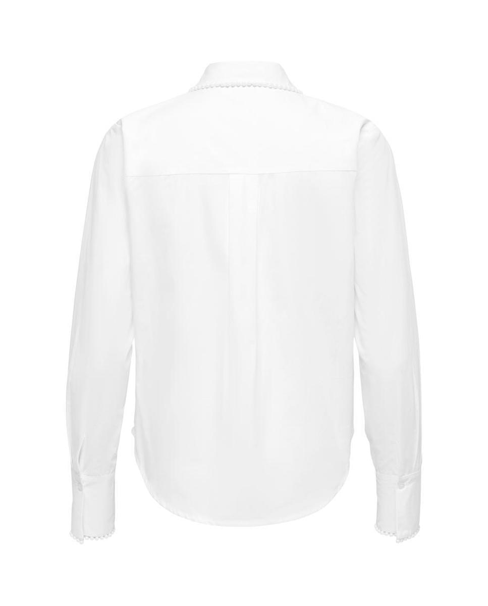 Camisa 100% algodón de mujer con cuello camisero - Only - Blanco Blanco-7
