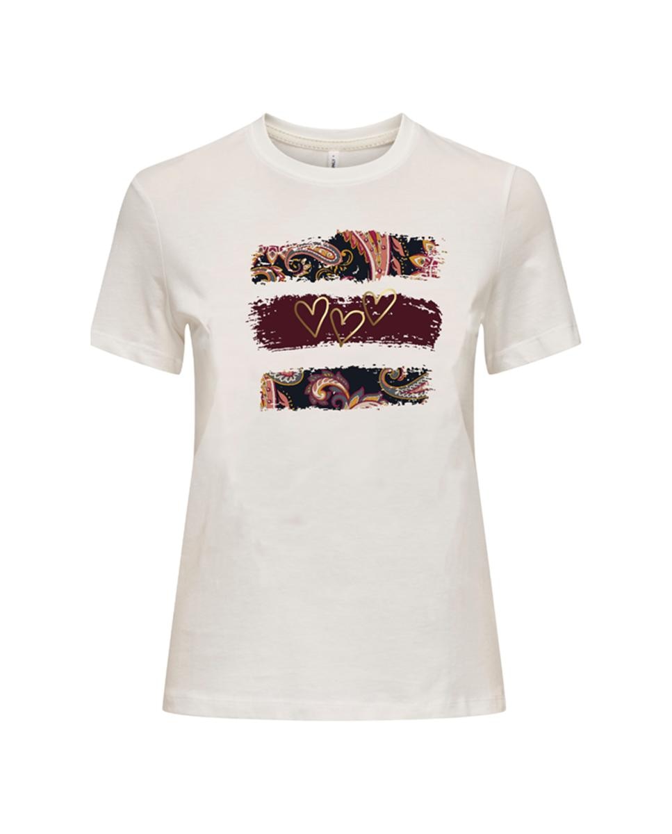 Imagen 1 de Camiseta 100% algodón de mujer de manga corta - Only - Blanco hielo Blanco hielo