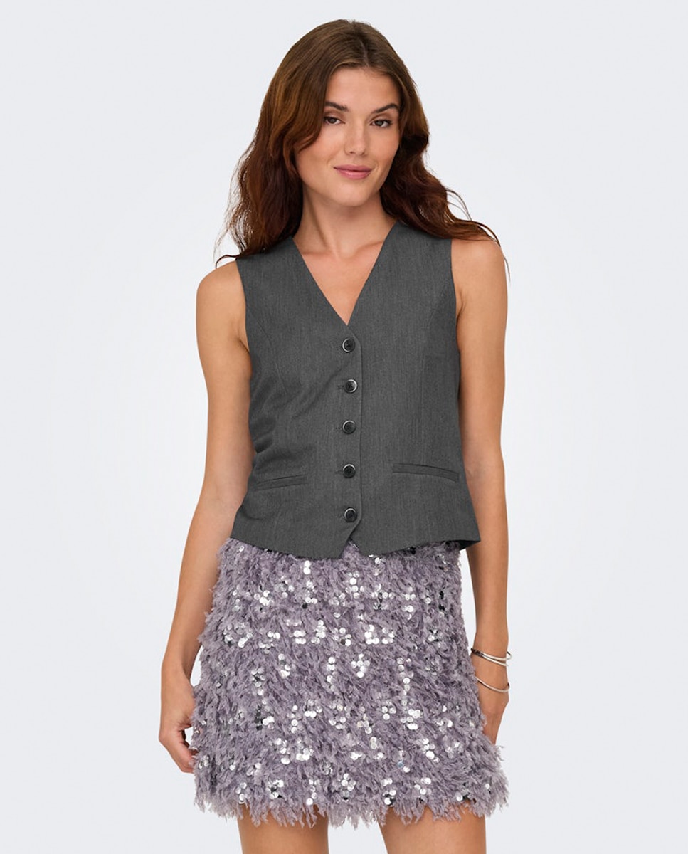 Imagen 0 de Chaleco de mujer con solapas y botonadura