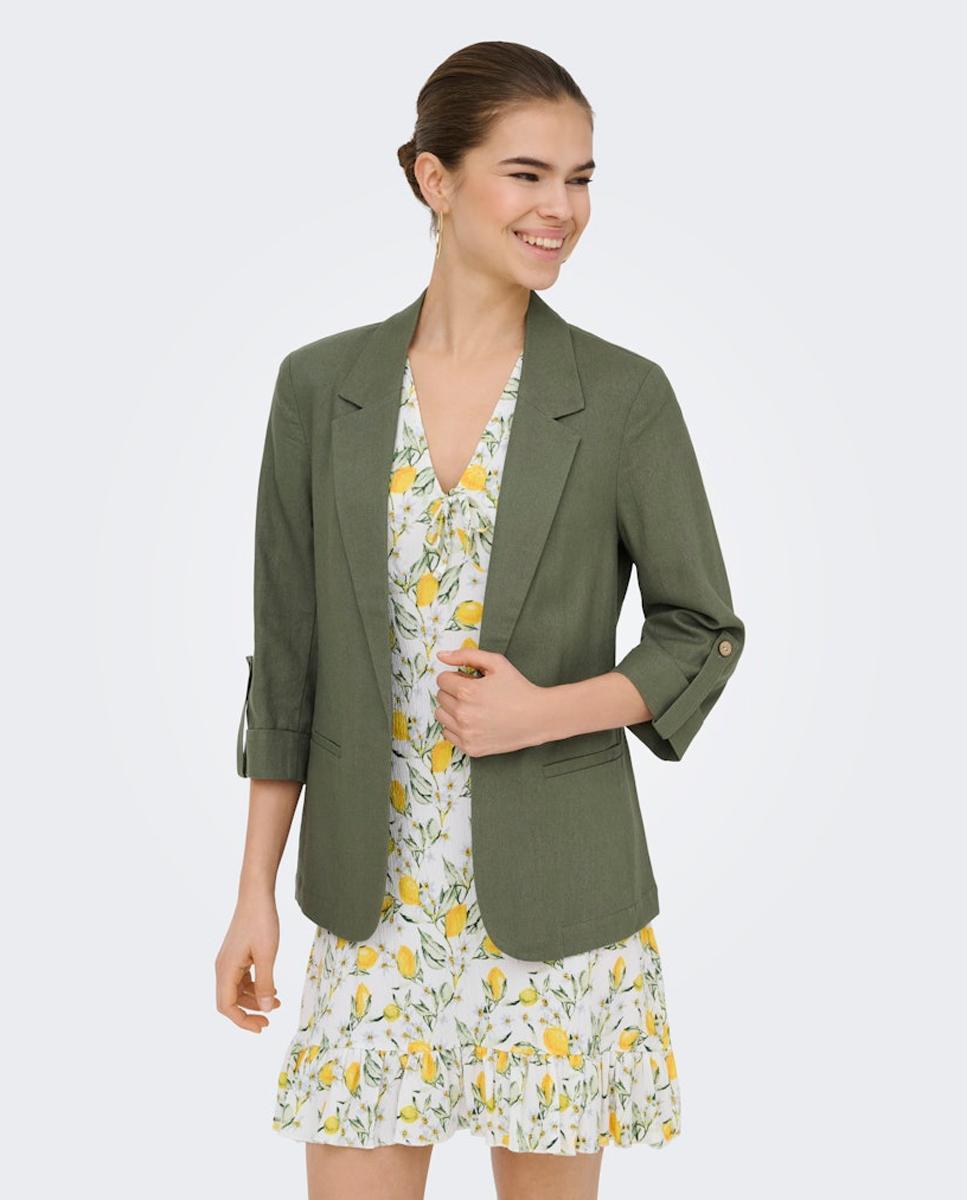 Imagem 0 de Blazer de Linho com Manga 3/4