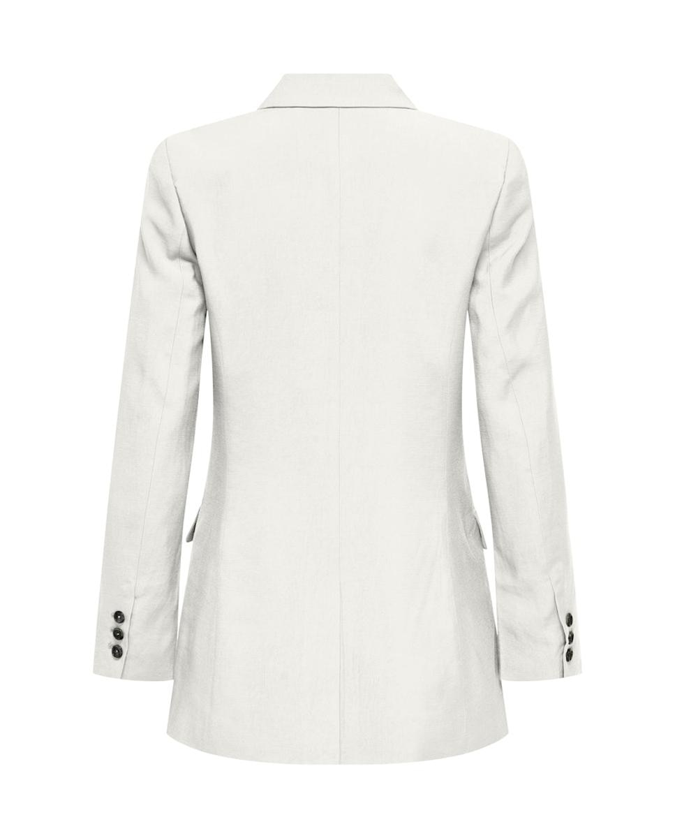 Blazer Comprido com Fecho de Botões Branco-4