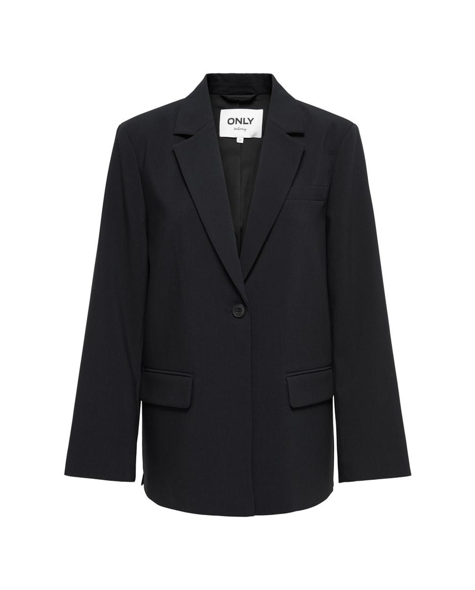 Blazer Comprido com Aba Preto-3