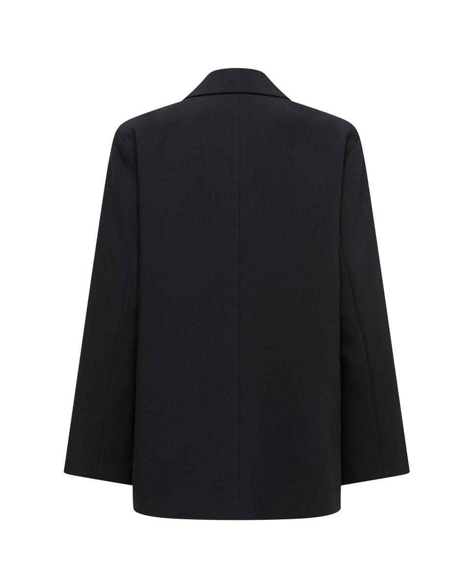 Blazer Comprido com Aba Preto-4