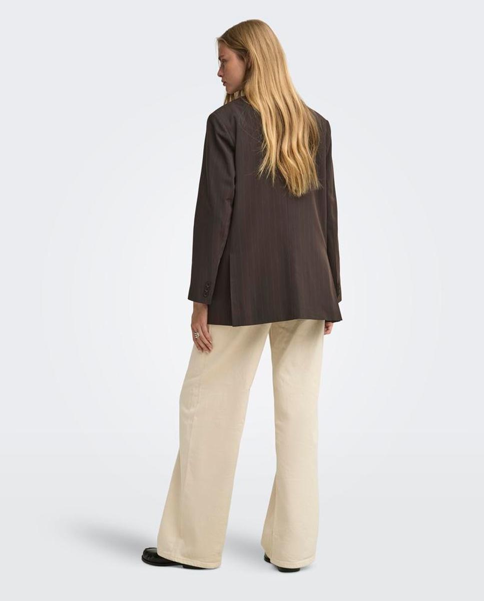 Blazer de mujer con solapa y cierre de botones - Only - Marrón Marrón-2