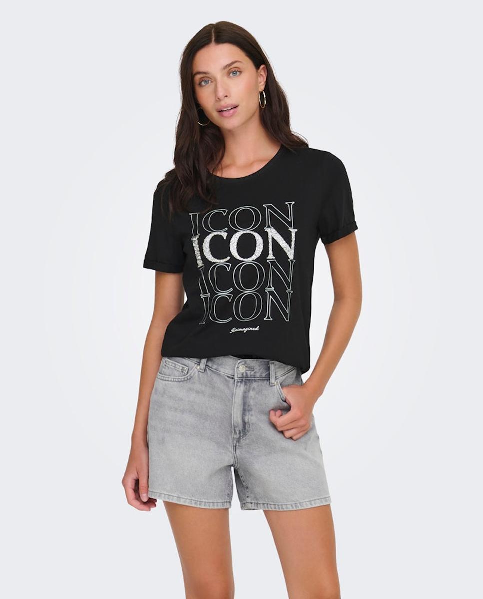 Imagem 0 de T-shirt 100% Algodão com Manga Curta e Decote Redondo