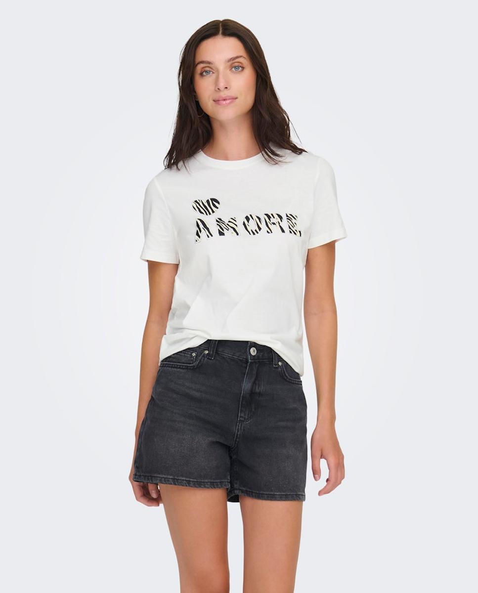 Imagem 0 de T-shirt 100% Algodão com Manga Curta e Decote Redondo