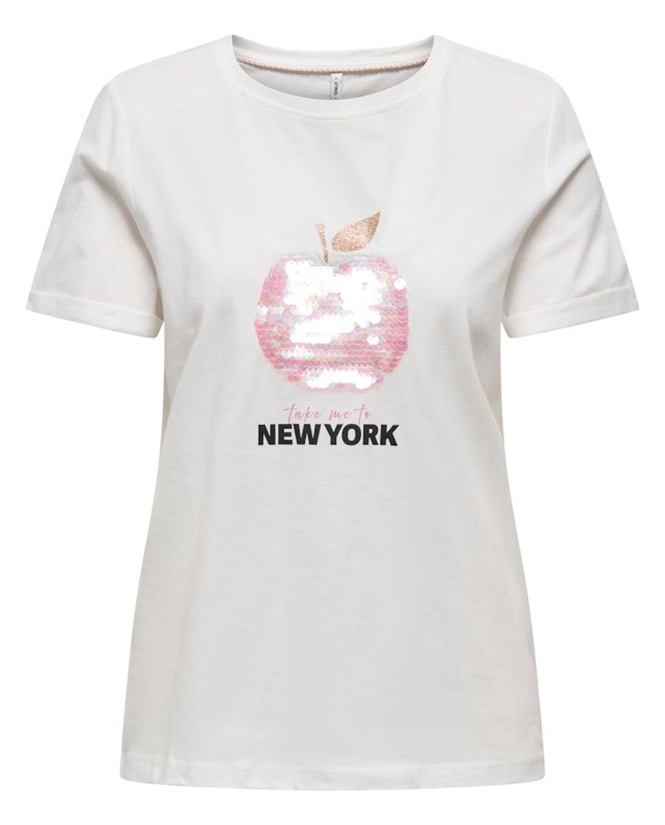 T-shirt 100% Algodão com Manga Curta Branco-5
