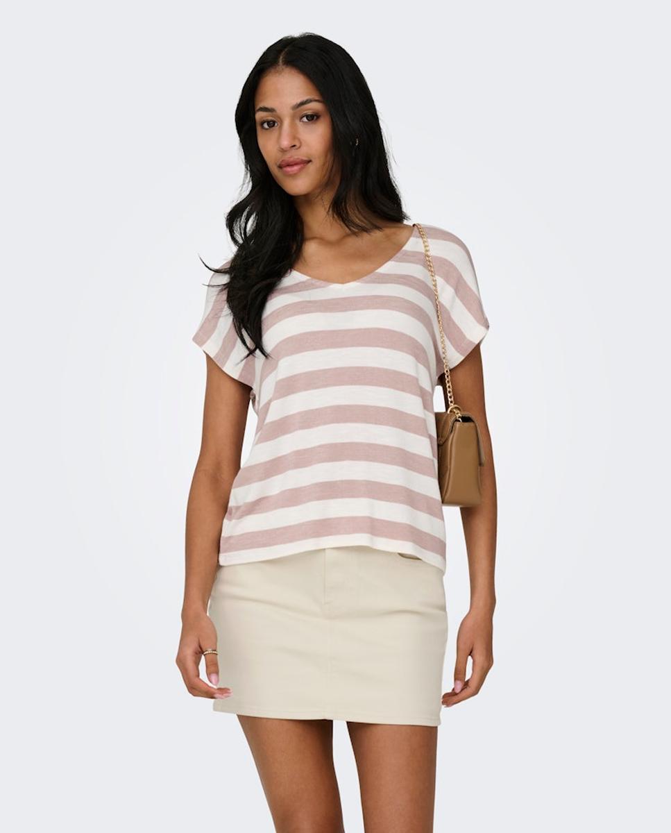 Only - Camiseta de mujer estampada de manga corta.