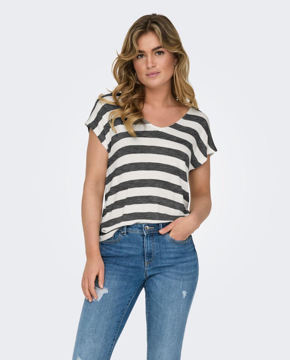 Imagem 0 de Blusa de senhora estampada de manga curta