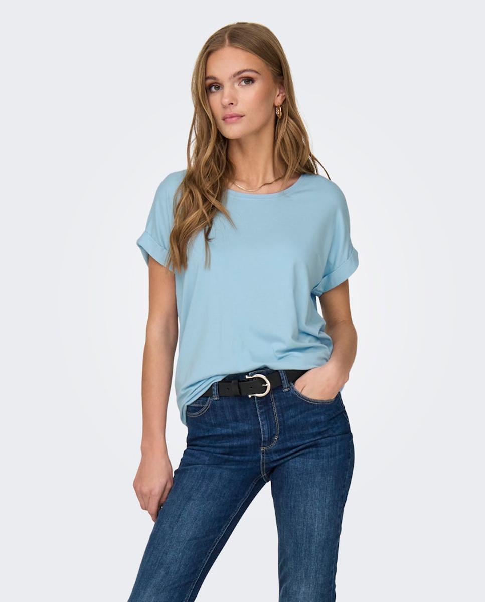Imagem 0 de T-shirt de mulher com manga curta e decote redondo