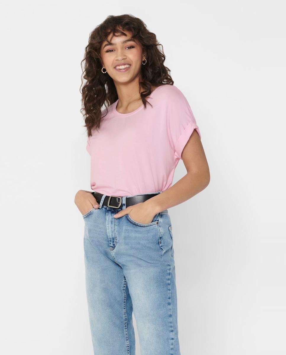 Imagem 0 de T-shirt de mulher com manga curta e decote redondo