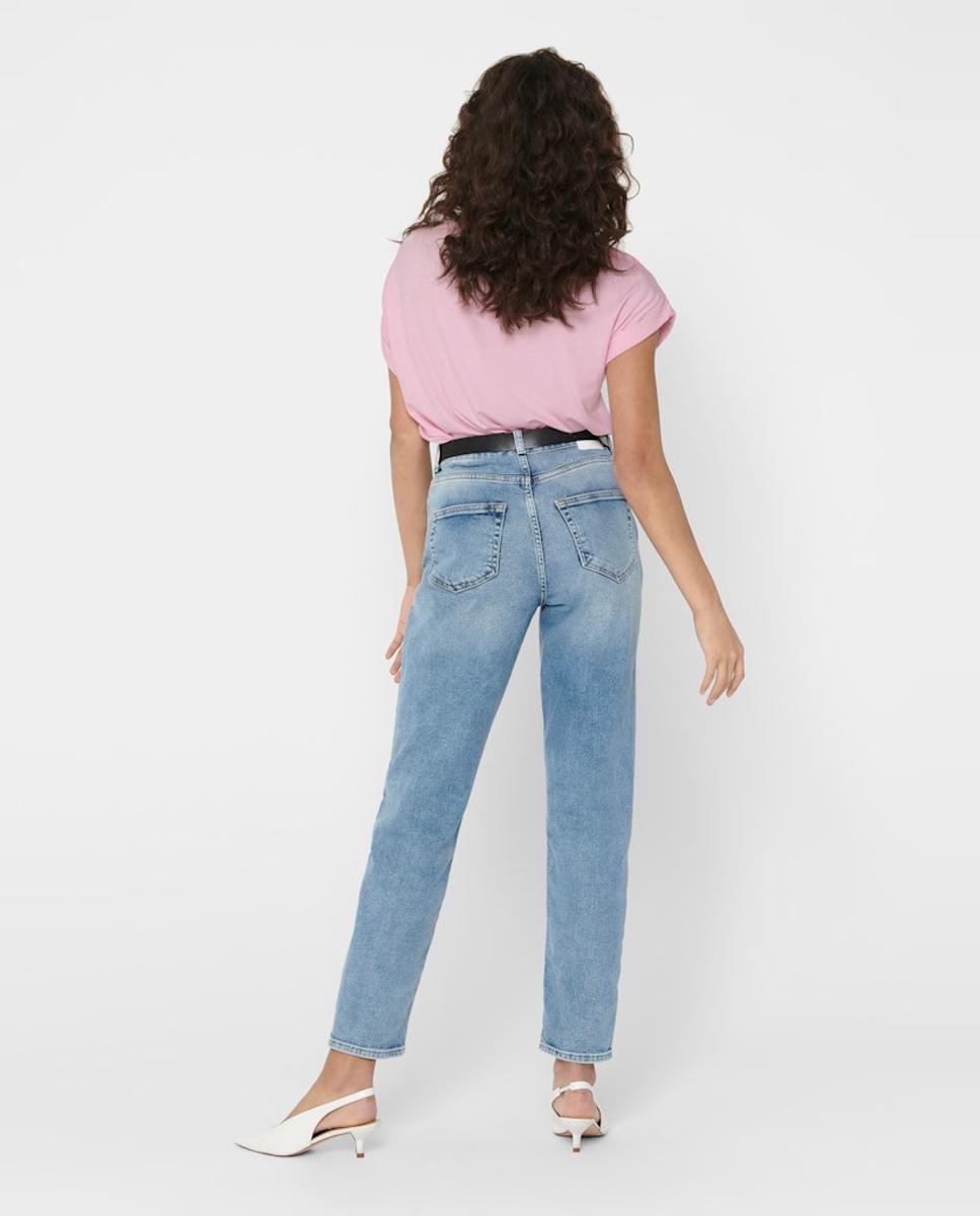 T-shirt de mulher com manga curta e decote redondo Rosa-claro-2