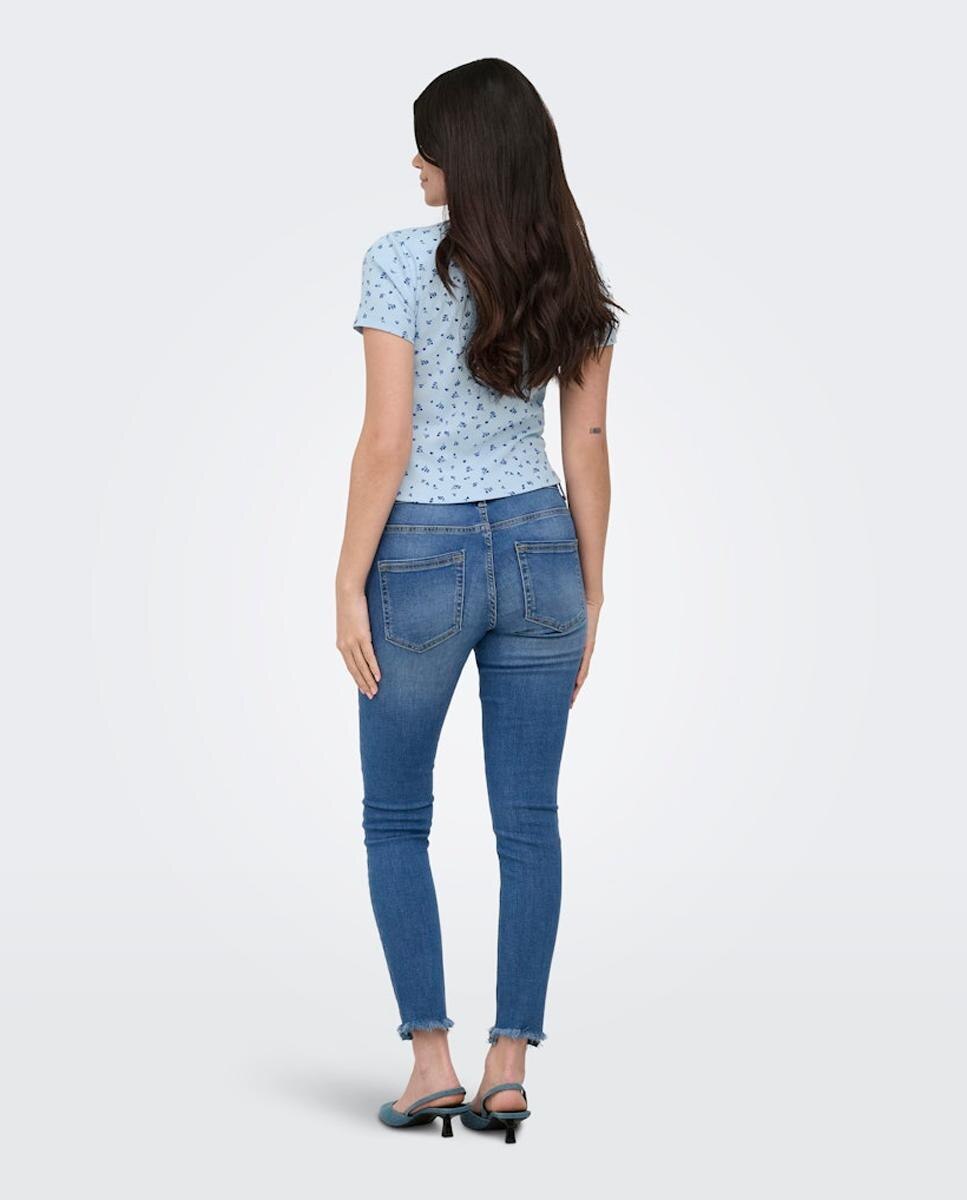 T-shirt Estampada com Decote Redondo Azul-claro-3