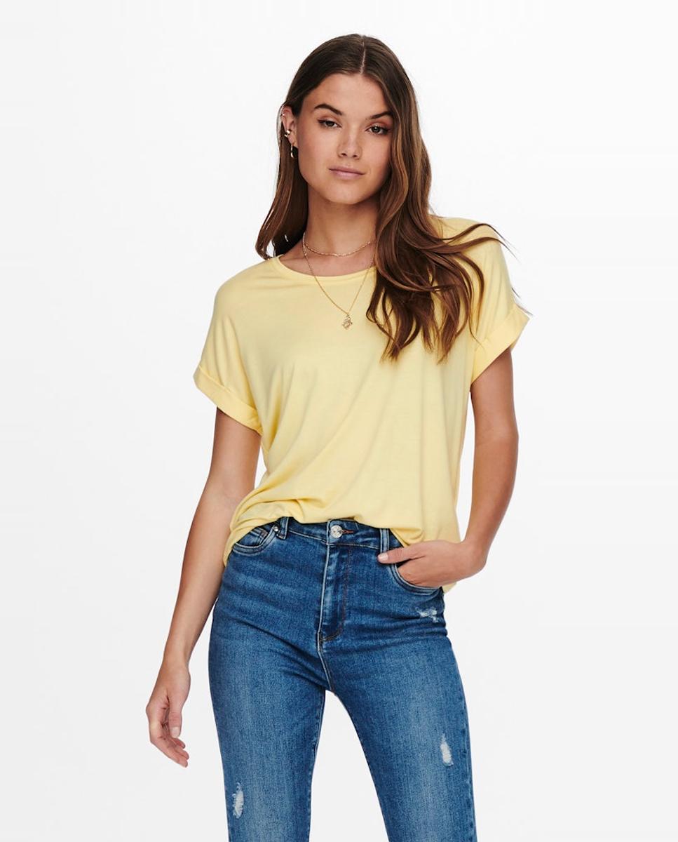 Imagem 0 de T-shirt de mulher com manga curta e decote redondo