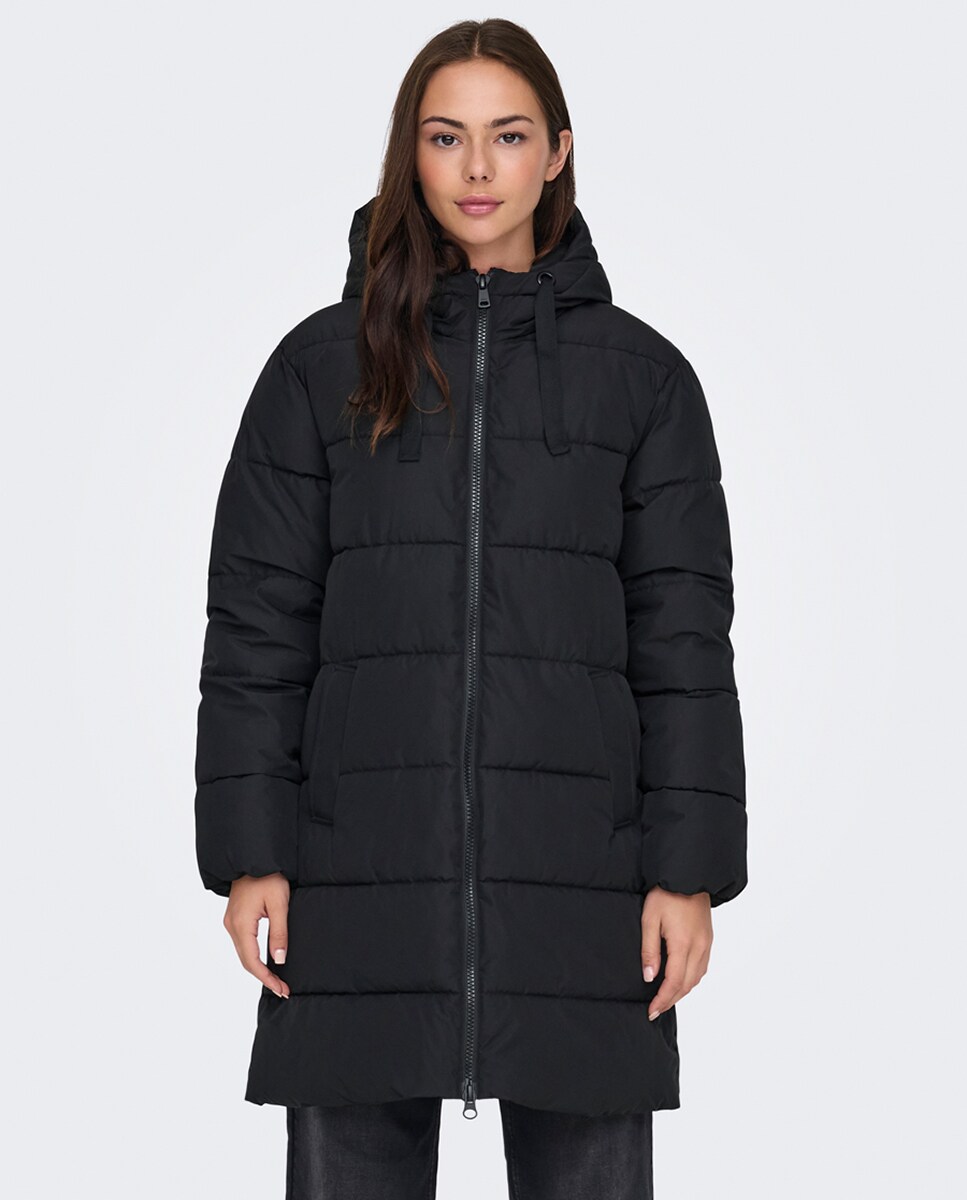 Plumífero de mujer con cremallera y capucha · Only · El Corte Inglés