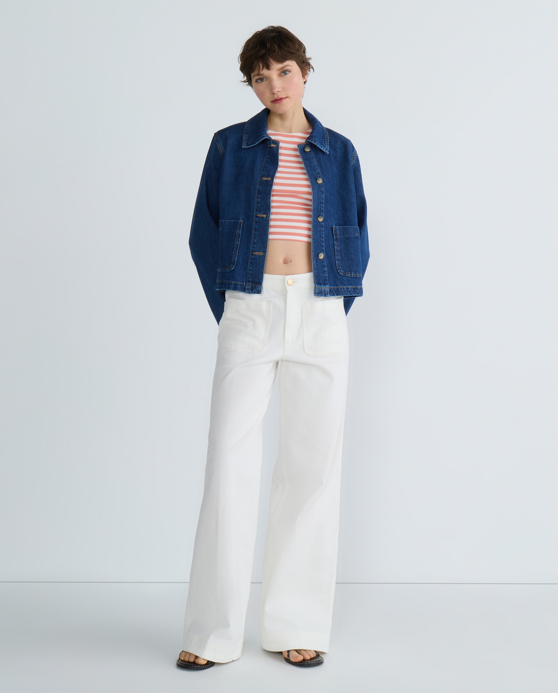 Imagem 0 de Casaco de Ganga com Botões