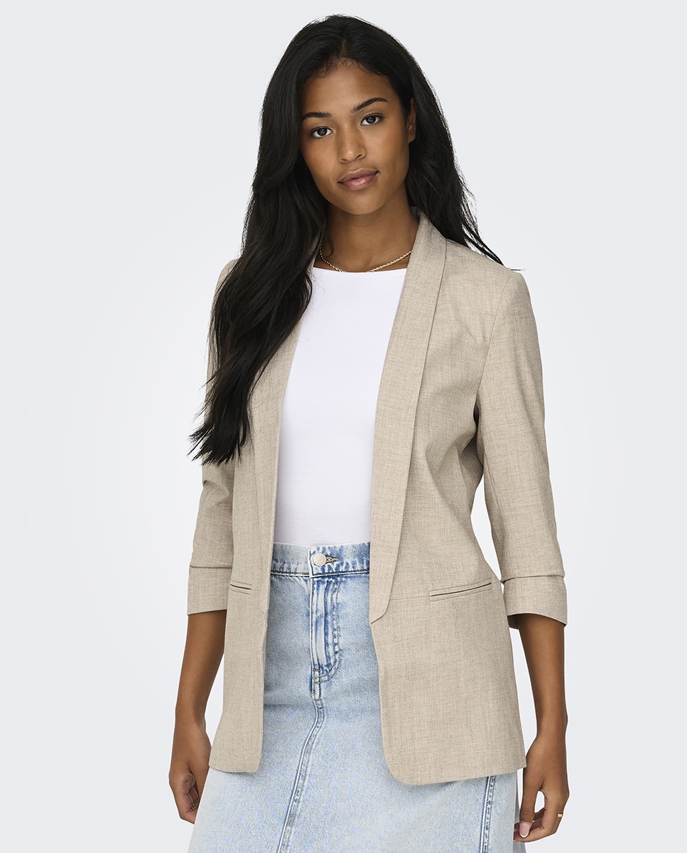 Imagem 0 de Blazer de manga 3/4 com lapelas