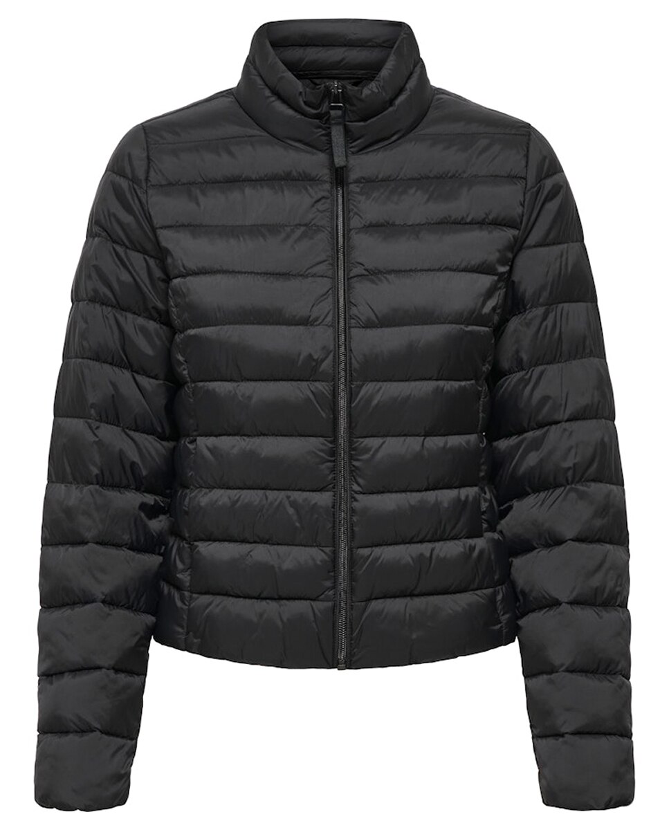 Plumífero ligero de mujer - Only - Gris Negro-7