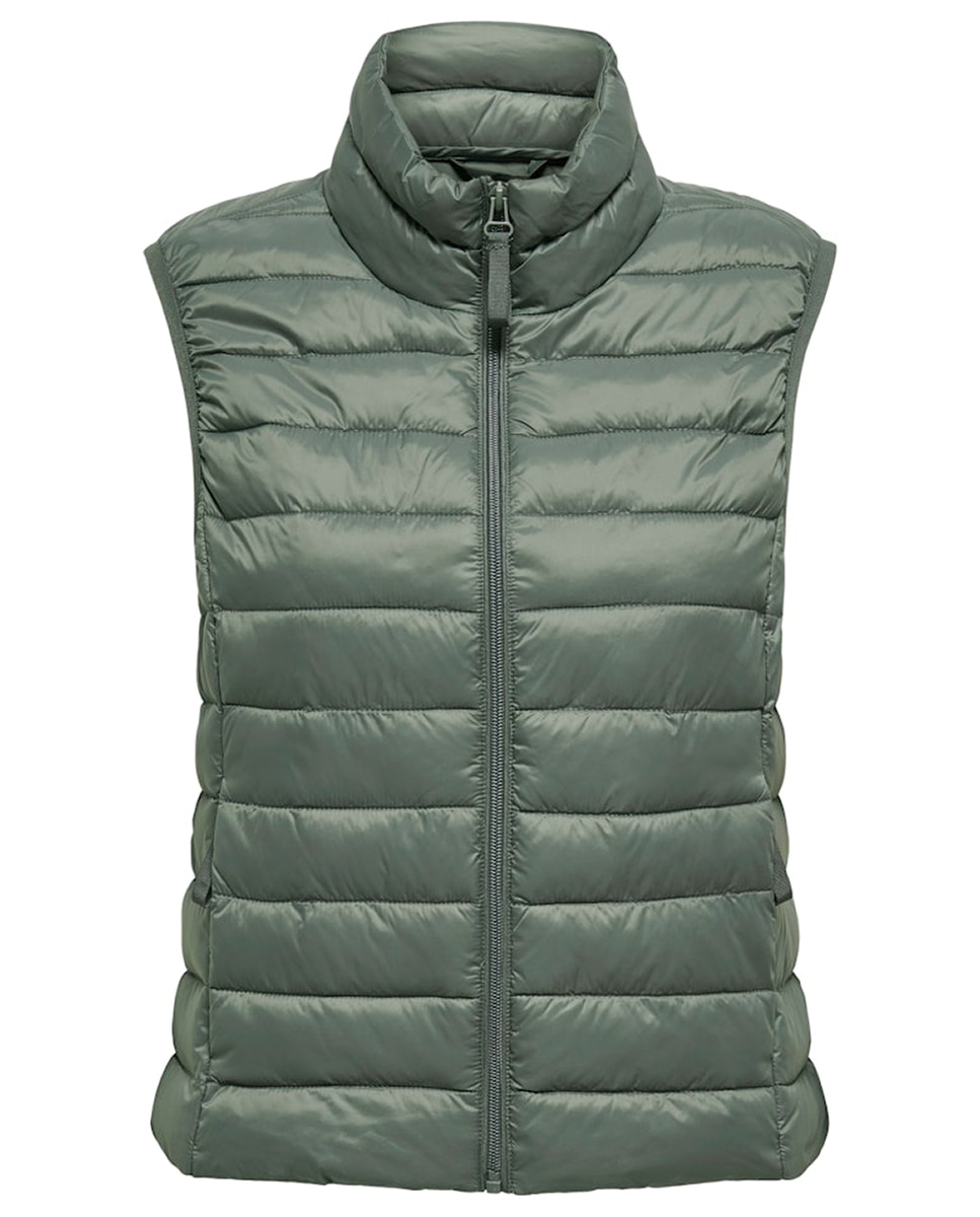 Chaqueta de mujer acolchada ligera - Only - Gris Gris-6