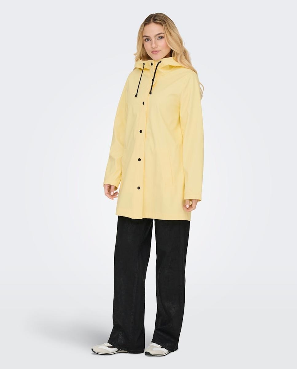 Impermeável com Capuz Ajustável Amarelo-1
