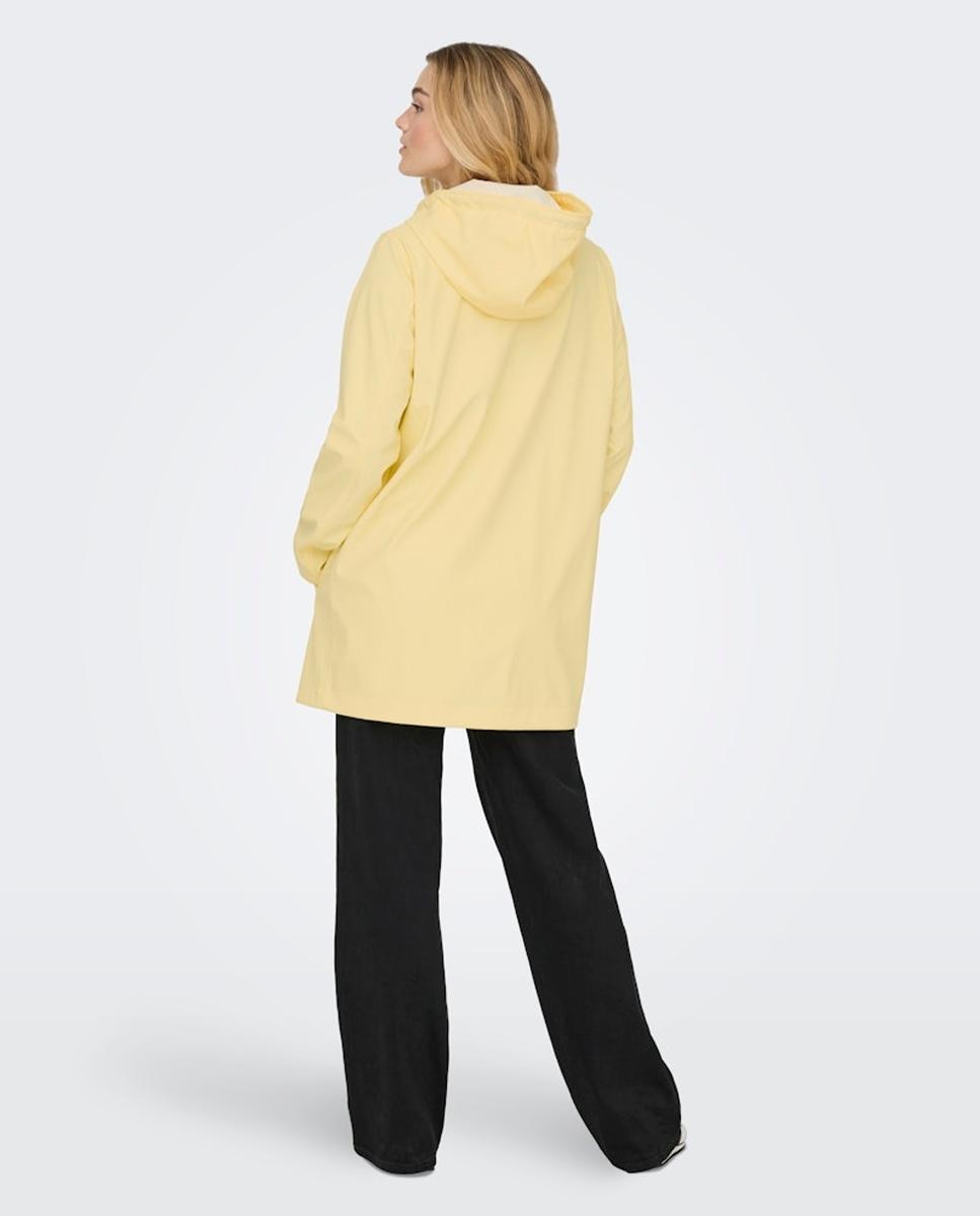 Impermeável com Capuz Ajustável Amarelo-2
