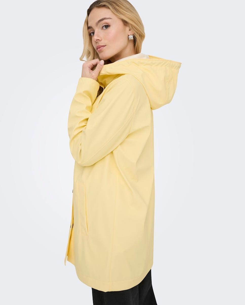 Impermeável com Capuz Ajustável Amarelo-4
