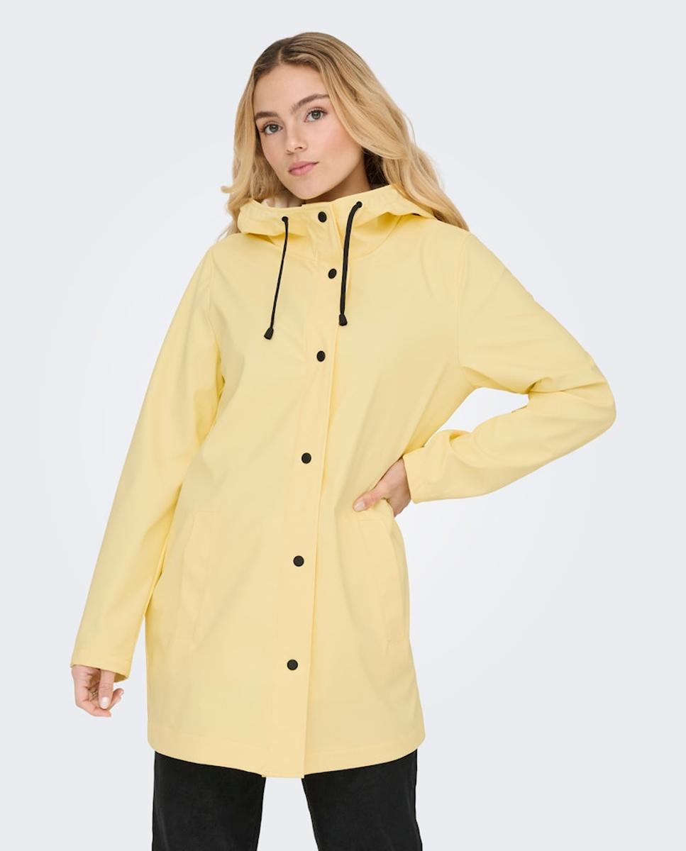 Impermeável com Capuz Ajustável Amarelo-5