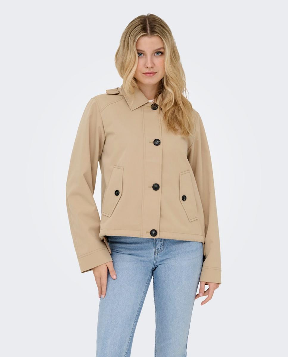 Imagem 0 de Parka curta de mulher com capuz