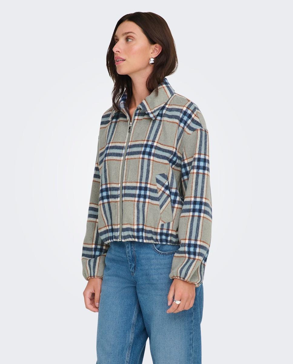 Bomber de mujer estampada - Only - Gris Gris-1