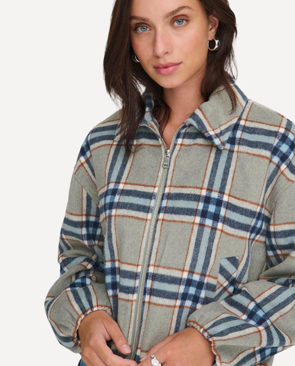 Bomber de mujer estampada - Only - Gris Gris-4