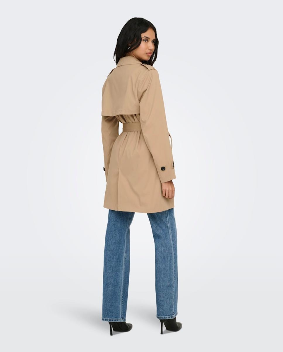 Gabardina de mujer de manga larga - Only - Beige Beige-3