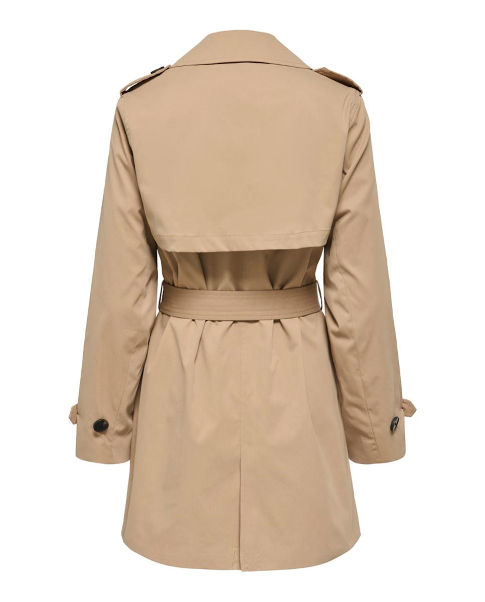 Gabardina de mujer de manga larga - Only - Beige Beige-6
