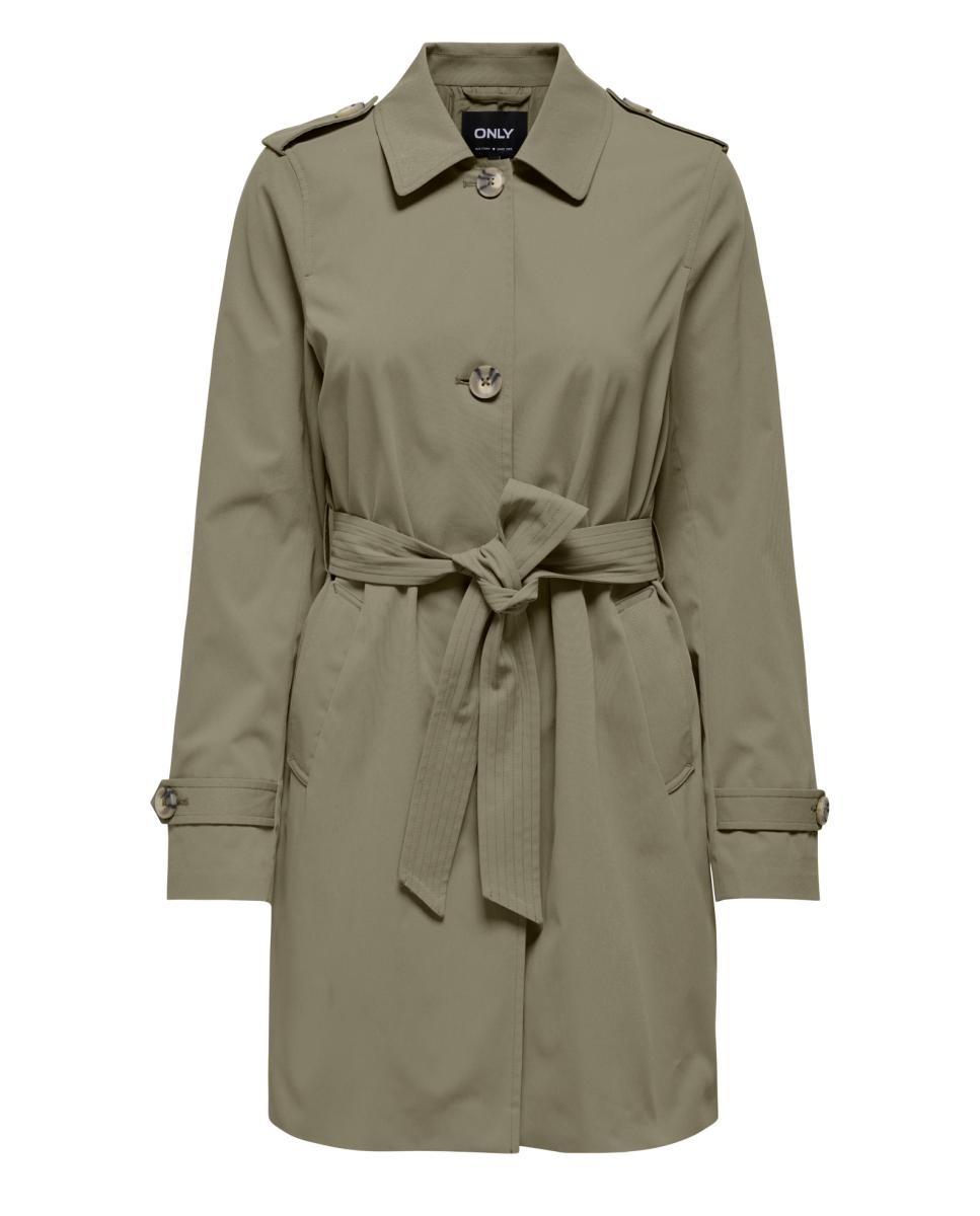 Gabardine com manga comprida Verde-3
