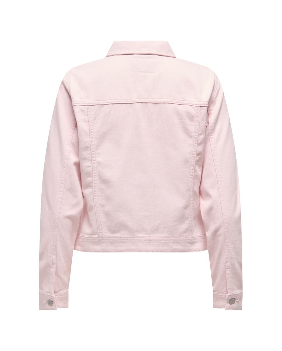 Blusão de ganga com manga comprida Rosa-claro-6