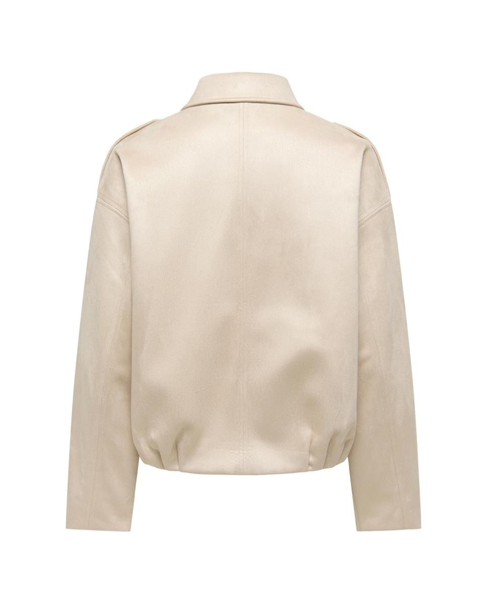 Chaqueta de mujer con cuello camisero y manga larga - Only - Beige Beige-2