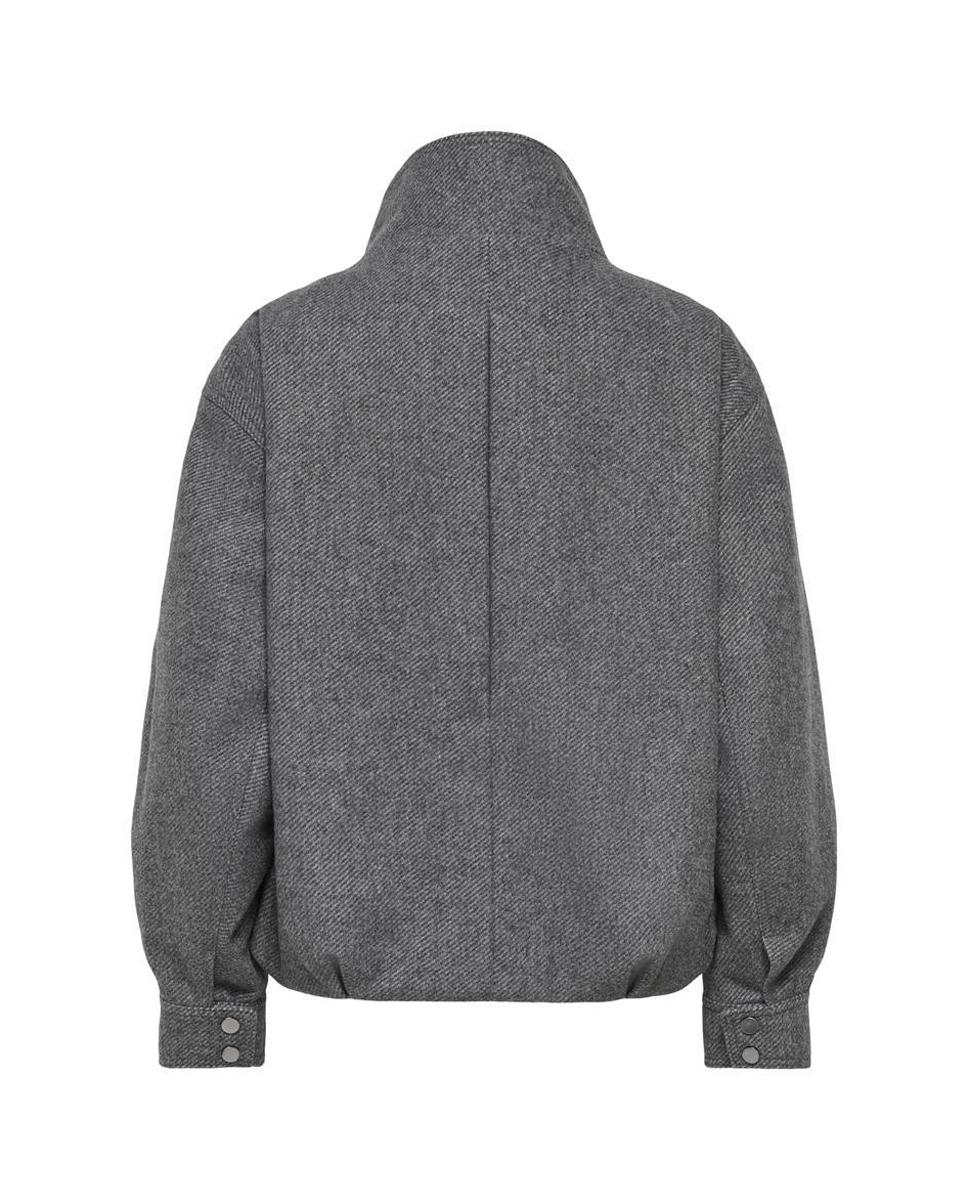 Cazadora bomber de mujer con cuello camisero y cierre de botones - Only - Gris Gris-7