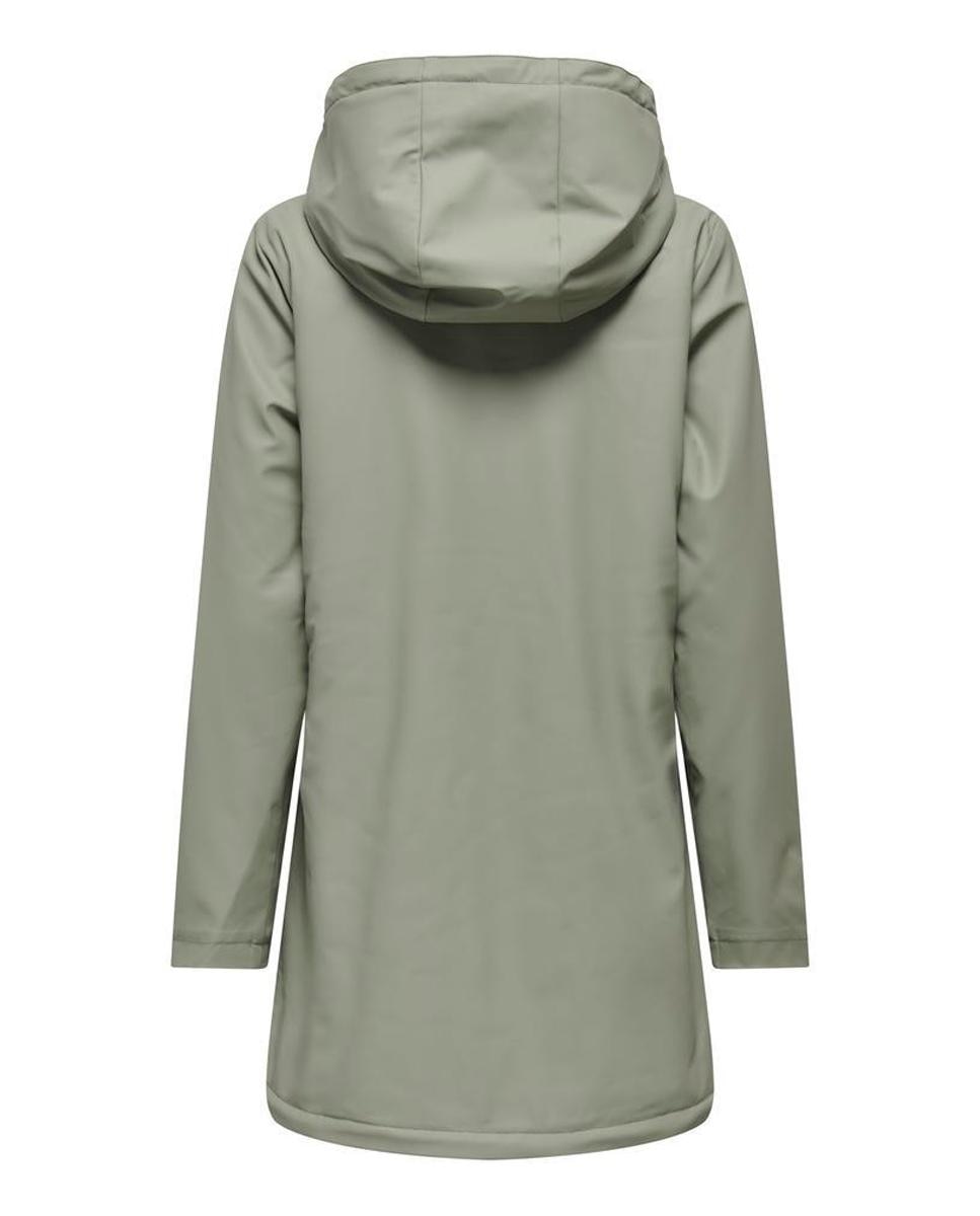 Chubasquero de mujer con forro y capucha - Only - Verde Verde-7