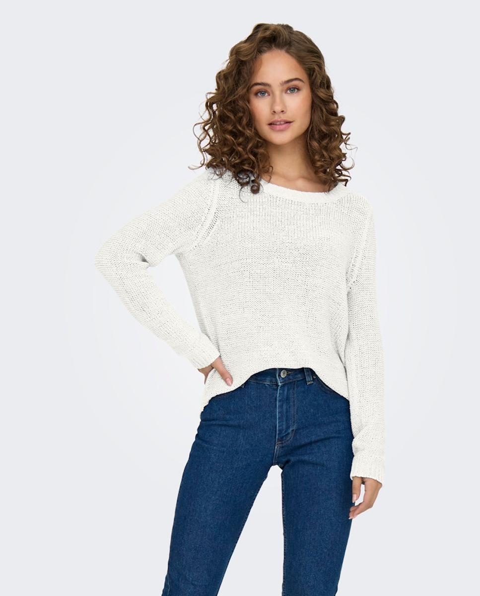 Imagem 0 de Camisola de malha de mulher com manga comprida e decote redondo