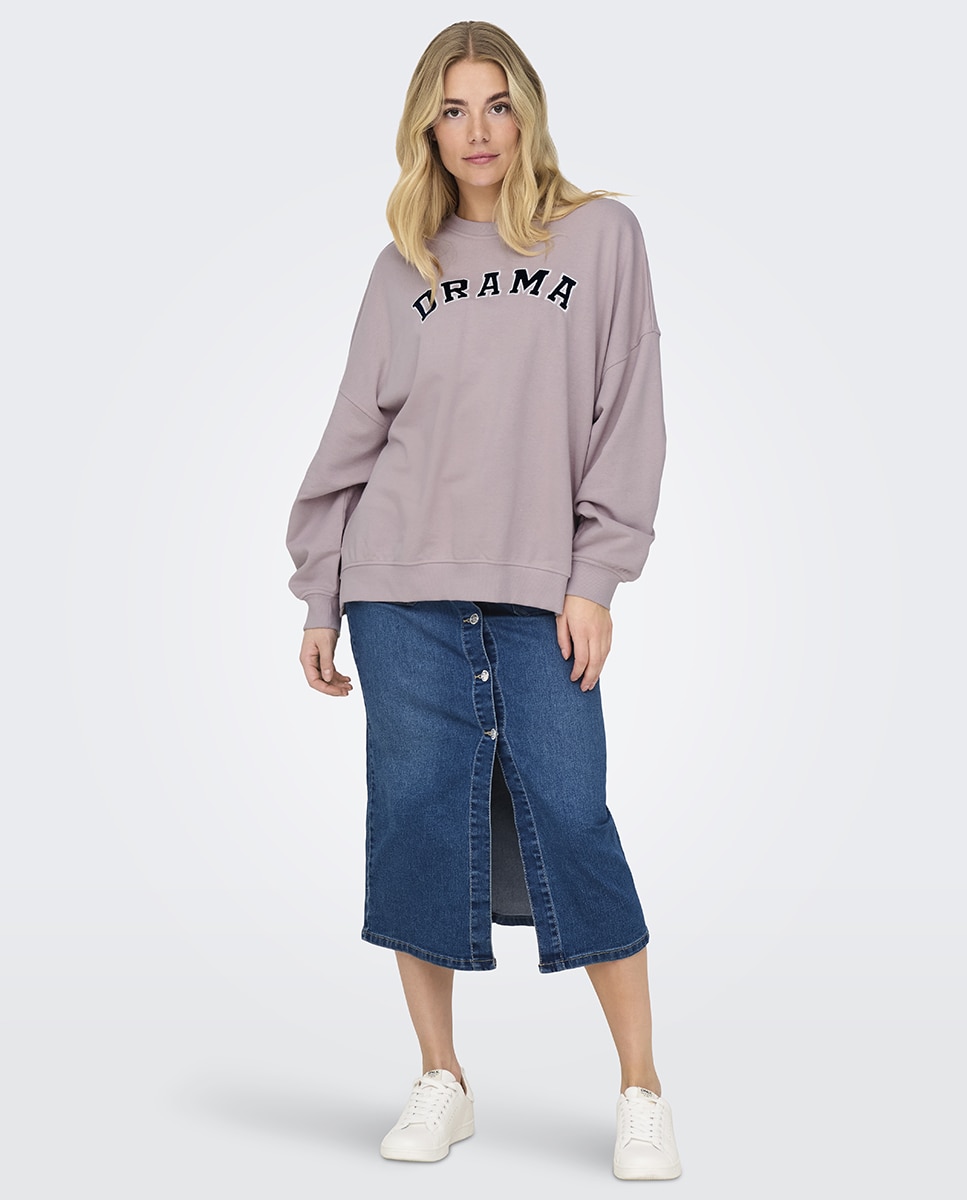Only - Sudadera de mujer de cuello redondo.