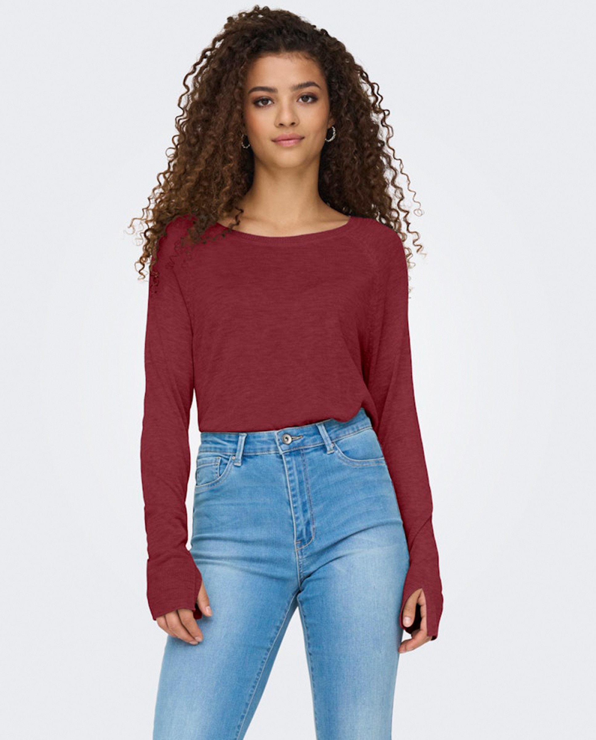 Only - Jersey de punto de mujer de manga larga.